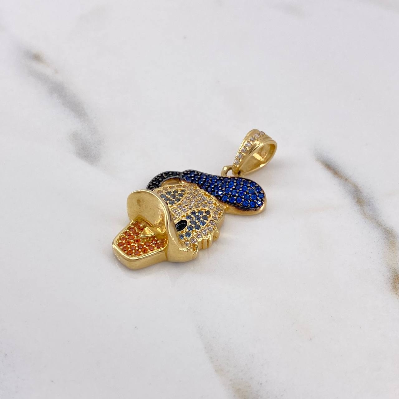 Dije Pato Gorro 7.25gr / 3.5cm / Circones Blancos Negros Azules Naranjas Oro Amarillo 18K $