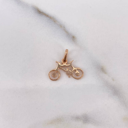 Dije Bicicleta 0.95gr / 1.4cm / Liso Oro Rosa 18K $