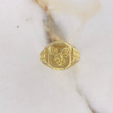 Anillo Sello Aguila 3.95gr / T9 1/4 / Oro Amarillo $