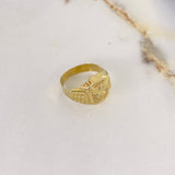 Anillo Sello Aguila 3.95gr / T9 1/4 / Oro Amarillo $