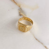Anillo Sello Aguila 3.6gr / T9 3/4 / Oro Amarillo $