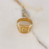 Anillo Sello Aguila 3.6gr / T9 3/4 / Oro Amarillo $