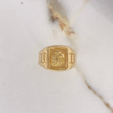 Anillo Sello Aguila 3.6gr / T9 3/4 / Oro Amarillo $