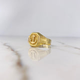 Anillo Sello Ancla 3.5gr / T10 3/4 / Oro Amarillo $