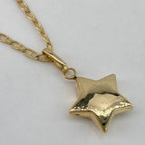 Dije Estrella 0.85gr / 2.2cm / Soplado Oro Amarillo $