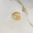 Anillo Sello Virgen de Guadalupe 3.5gr / T11 3/4 / Dos Oros Amarillo Blanco &