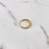 Anillo Solitario Churumbela 2.05gr / T5 3/4 / Circones Blancos Oro Amarillo $