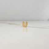 Dije Letra U 0.6gr / 0.7cm / 3D Lisa Oro Amarillo $