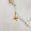 Dije Avión 0.55gr / 2.3cm / Troquelado Oro Amarillo $