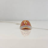 Dije Gorra LA 4.2gr / 3cm / Circones Blancos Fucsias Tres Oros $