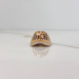 Dije Gorra NY 4.05gr / 3cm / Circones Blancos Azules Tres Oros $