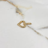 Dije Corazón Silueta 1.25gr / 2.4cm / Troquelado Oro Amarillo $