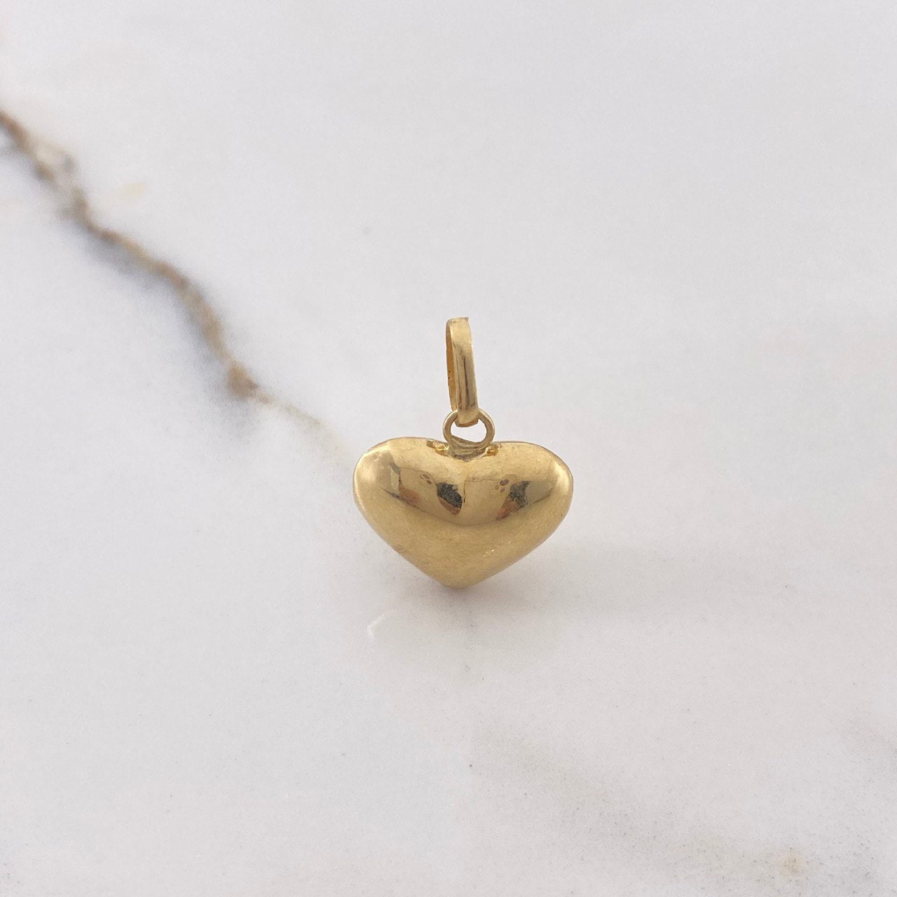 Dije Corazón 1.05gr / 2cm / Soplado Oro Amarillo $