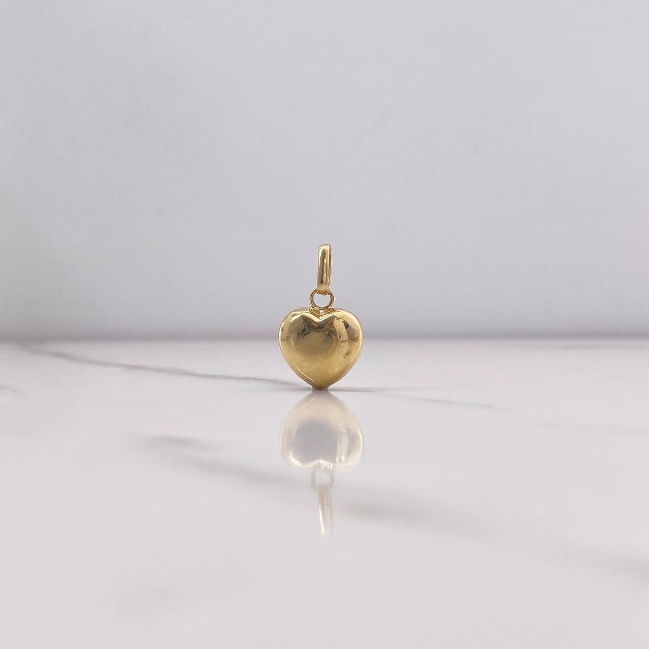 Dije Corazón 0.9gr / 1.8cm / Soplado Oro Amarillo $