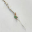 Dije Corazón 0.45gr / 1.3cm / Circones Verdes Oro Rosa $