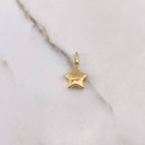 Dije Estrella 0.8gr / 2.2cm / Soplado Oro Amarillo $