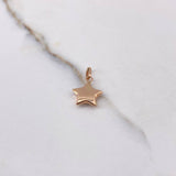 Dije Estrella 0.55gr / 1.9cm / Soplado Oro Rosa $