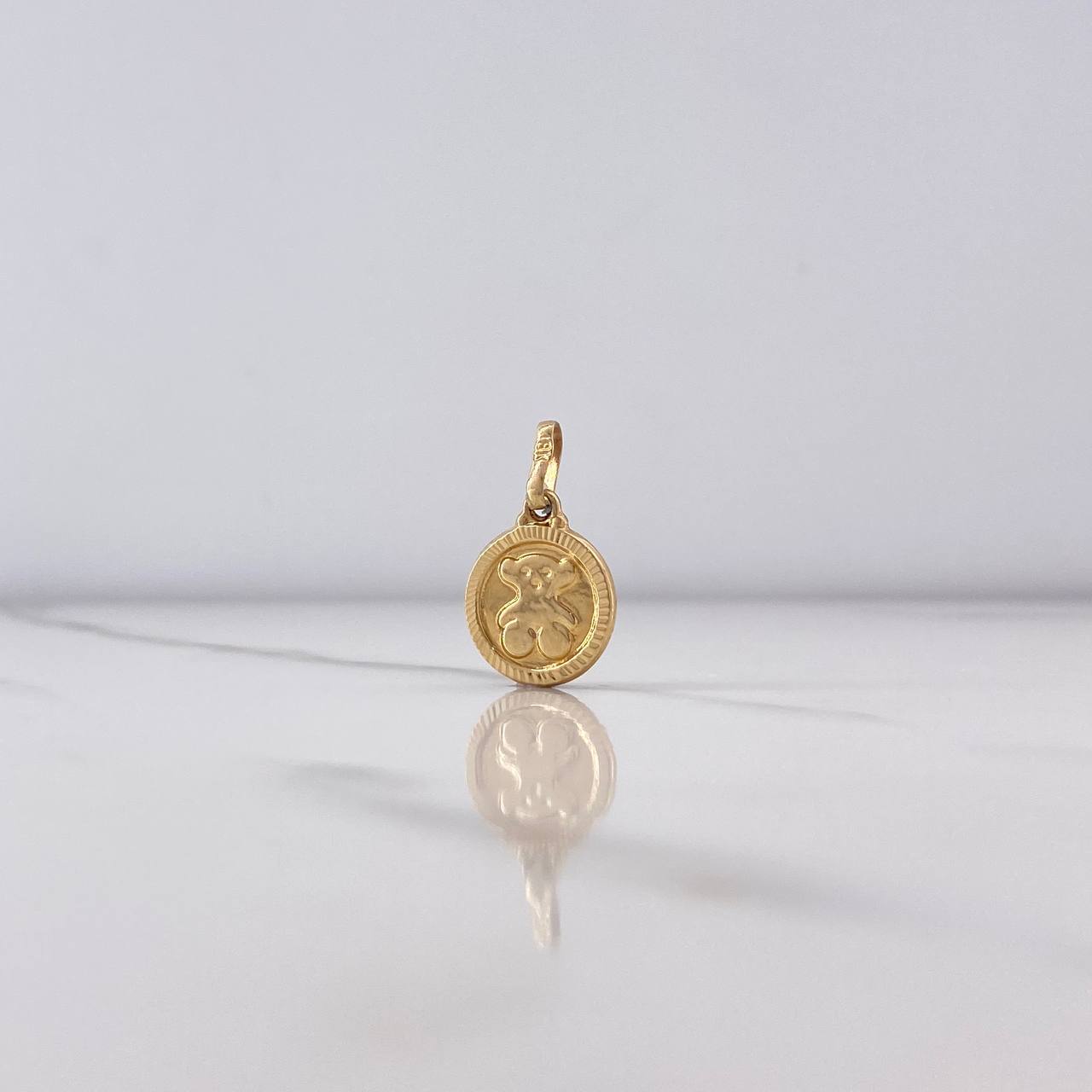 Dije Medalla Oso Ts0 0.95gr / 2cm / Oro Amarillo $
