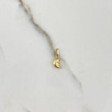 Dije Rostro Media Luna 0.2gr / 1.3cm / Liso Soplado Oro Amarillo $