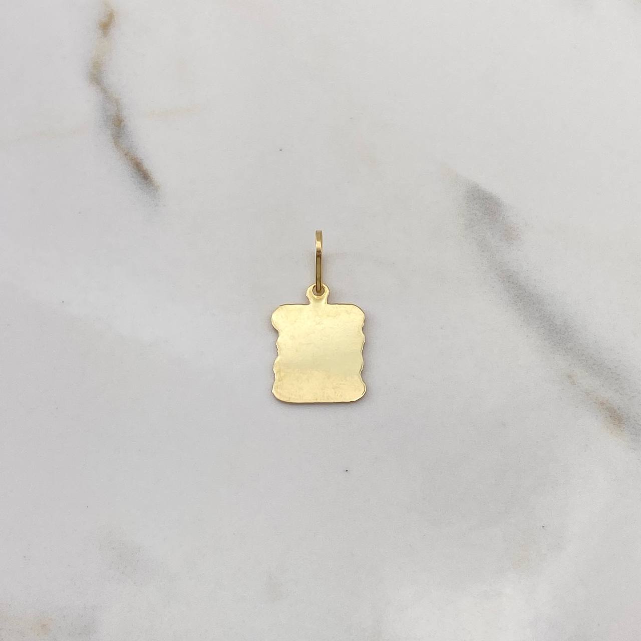 Dije Placa Pergamino 0.85gr / 2.3cm / 10.3mm*10.2mm Liso Oro Amarillo