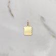 Dije Placa Pergamino 0.85gr / 2.3cm / 10.3mm*10.2mm Liso Oro Amarillo