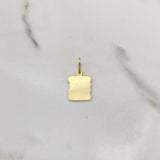 Dije Placa Pergamino 0.85gr / 2.3cm / 10.3mm*10.2mm Liso Oro Amarillo