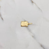 Dije Placa Pergamino 0.6gr / 2.3cm / 10.3mm*10.2mm Liso Oro Amarillo $
