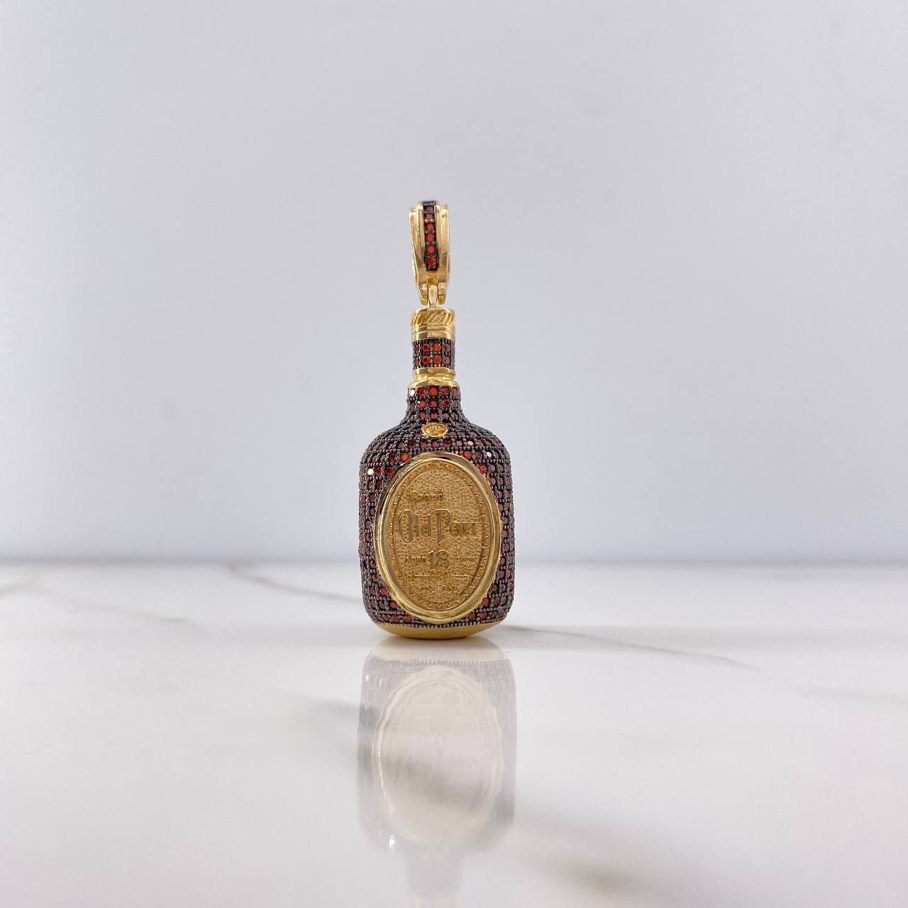 Dije Botella Old Parr 16.55gr / 4.8cm / Circones Naranjas Oro Amarillo &