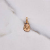 Dije Rostro de Cristo 1.1gr / 2.2cm / Circones Negros Oro Rosa $