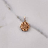 Dije San Benito 1.3gr / 2.6cm / Troquelado Oro Rosa $