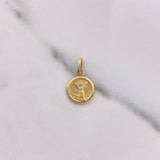 Dije Medalla Divino Niño 0.55gr / 1.9cm / Liso Oro Amarillo $