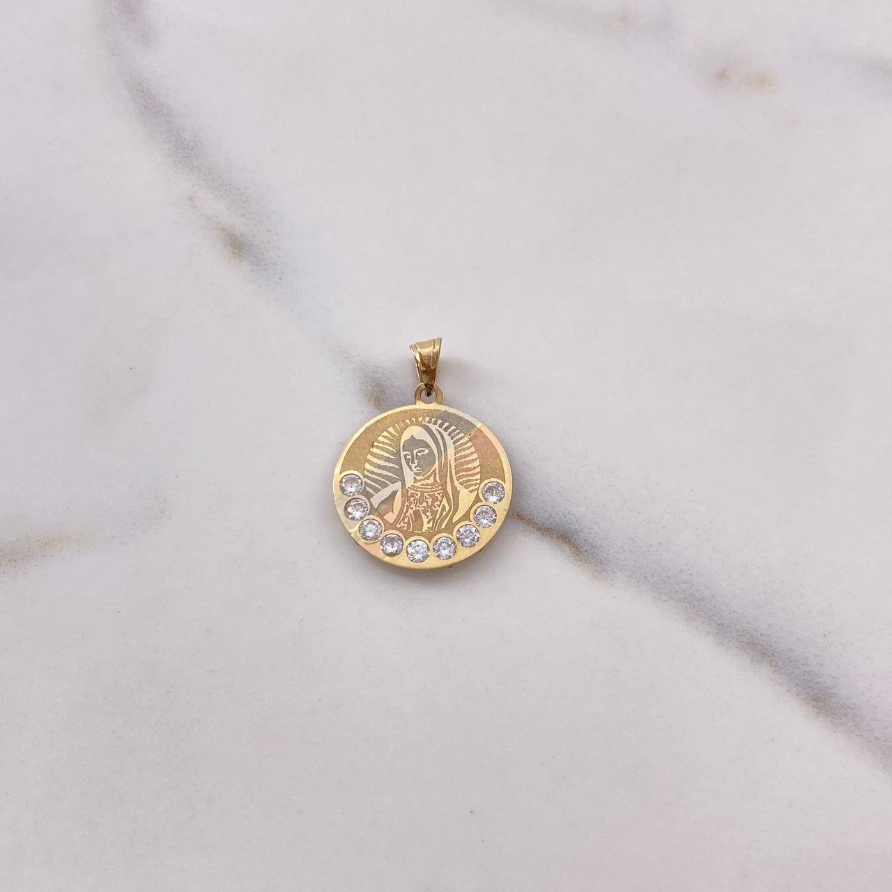 Dije Virgen de Guadalupe 1gr / 2.3cm / Fotograbado Oro Amarillo $