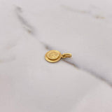 Dije San Benito 1.05gr / 1.8cm / Diamantado Oro Amarillo $