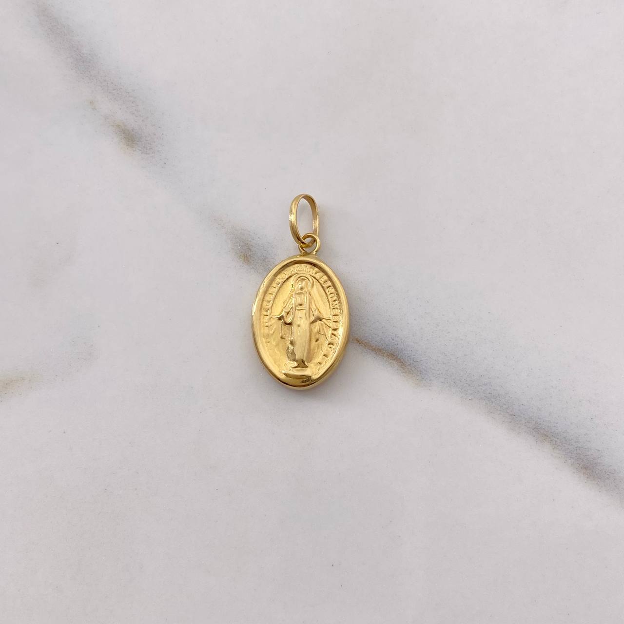 Dije Virgen Milagrosa 1.2gr / 2.5cm / Troquelado Oro Amarillo $