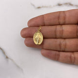 Dije Virgen Milagrosa 1.3gr / 2.5cm / Troquelado Oro Amarillo $
