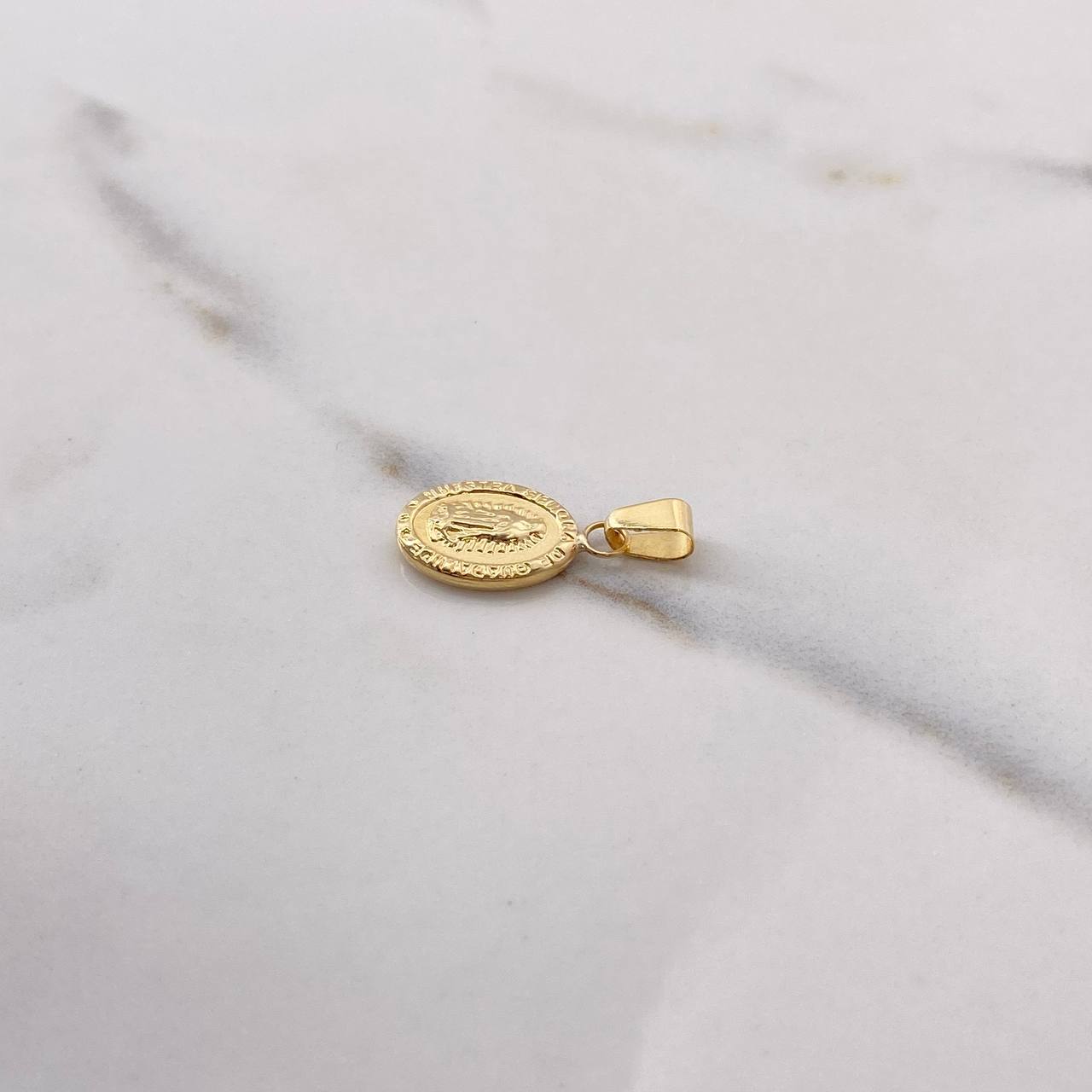 Dije Virgen de Guadalupe 0.9gr / 2.1cm / Troquelado Oro Amarillo $