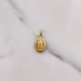 Dije Virgen de Guadalupe 0.6gr / 2cm / Troquelado Oro Amarillo $