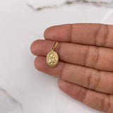 Dije Virgen del Carmen 0.75gr / 2cm / Soplado Oro Amarillo $