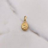 Dije Virgen del Carmen 0.75gr / 2cm / Soplado Oro Amarillo $