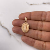 Dije Virgen de Guadalupe 0.9gr / 2.9cm / Troquelado Oro Rosa $
