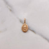 Dije Virgen de Guadalupe 0.45gr / 2cm / Troquelado Oro Rosa $