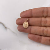Dije Virgen de Guadalupe 0.45gr / 2cm / Troquelado Oro Rosa $