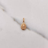 Dije Virgen de Guadalupe 0.4gr / 1.8cm / Troquelado Oro Rosa $