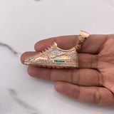 Dije Tenis Chulo 34.8gr / 7cm / Circones Blancos Verdes Dos Oros Blanco Rosa $