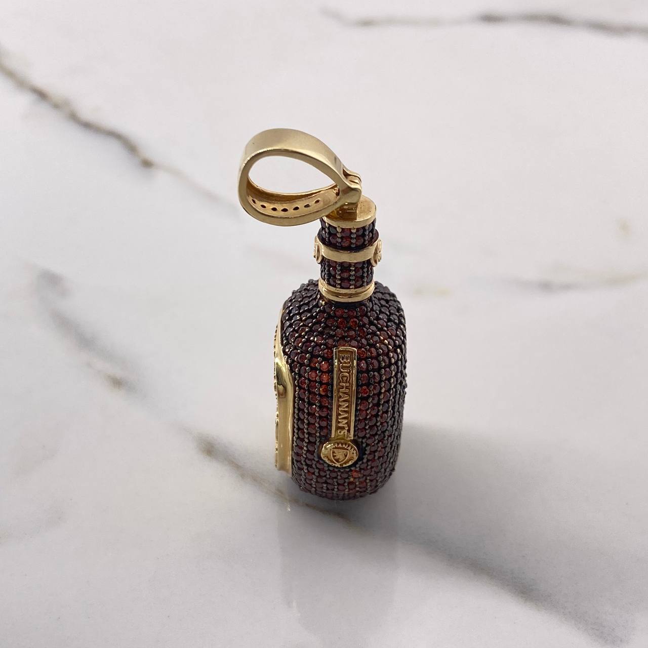 Dije Botella Buchannan´s 33.2gr / 6cm / Circones Naranjas Oro Amarillo $
