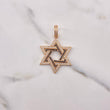 Dije Estrella De David 6.65gr / 4.5cm / Circones Blancos Negros Oro Rosa $