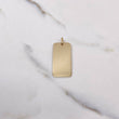Dije Placa Rectangular Lisa 2.25gr / 4cm / 35mm*15mm Oro Amarillo $
