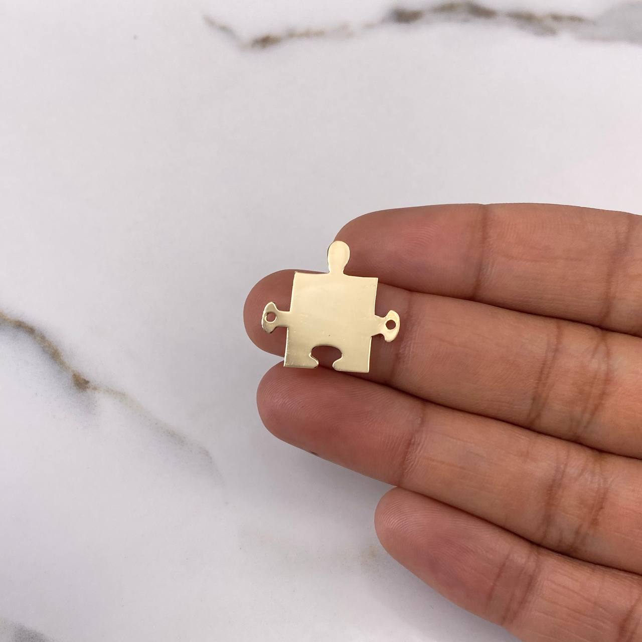 Herraje Rompecabezas Pareja 1.45gr / 2.2cm / 15mm*13mm Liso Oro Amarillo $