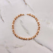 Pulso Rustico Eslabon 18.7gr / 20cm / 5mm Circones Blancos Oro Rosa $