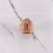 Anillo Virgen de Guadalupe Silueta 11.35gr / T11 1/2 / Circones Blancos Verdes Fucsias Oro Rosa $